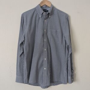 Tommy Hilfiger Navy Checkered Button Down Shirt